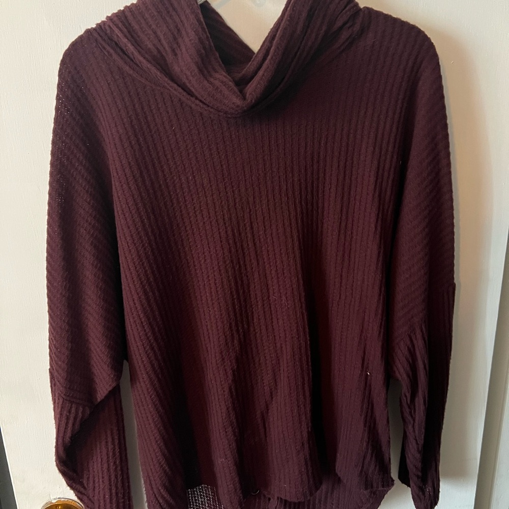 Maurices Deep Burgundy Cowl Neck Sweater